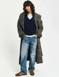 EXTRAFINE LAMBSWOOL BLEND V-NECK - Stickat|GANT