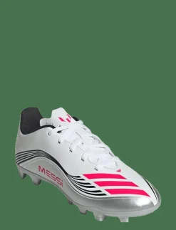 adidas Performance F50 MESSI CLUB FG/MG J - Fotbollsskor FTWWHT/LUCRED/SILVMT Discount