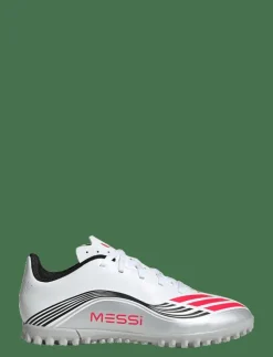 adidas Performance F50 MESSI CLUB TF J - Fotbollsskor FTWWHT/LUCRED/SILVMT Outlet