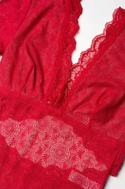 Underprotection Fabienne bodystocking - Bodies & slips RED