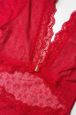 Underprotection Fabienne bodystocking - Bodies & slips RED