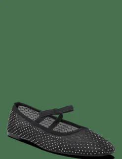 Bianco Fall Rhinestone Bow Ballerina #M - Ballerinas BLACK Sale