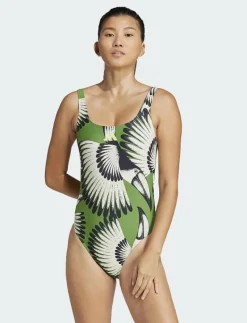 adidas Performance FARM SWIMSUIT - Baddräkter CREGRN/BOPINK Sale