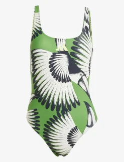 adidas Performance FARM SWIMSUIT - Baddräkter CREGRN/BOPINK Sale