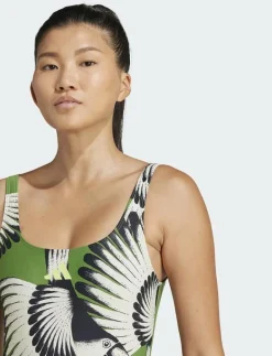 adidas Performance FARM SWIMSUIT - Baddräkter CREGRN/BOPINK Sale