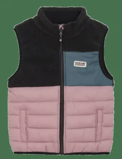 Color Kids Fleece Waistcoat W. Quilt - Väst WOODROSE Clearance