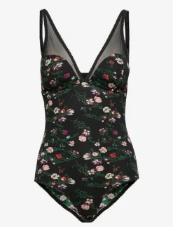 Underprotection Fleurette body - Bodies & slips BLACK Discount