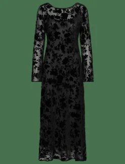 Floral jacquard dress with bell sleeves - Maxiklänningar|Mango New