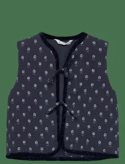 Mango Floral quilted gilet - Väst NAVY Hot