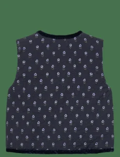 Mango Floral quilted gilet - Väst NAVY Hot