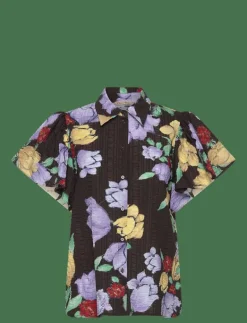 Flowered Cotton Top - Kortärmade skjortor|Stella Nova Online