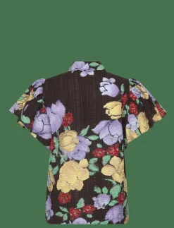 Flowered Cotton Top - Kortärmade skjortor|Stella Nova Online