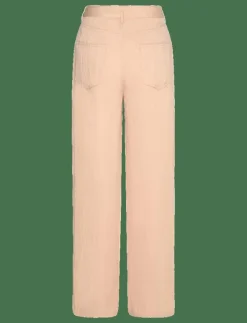 Mango Flowy straight-fit trousers - Raka byxor LIGHT BEIGE Sale
