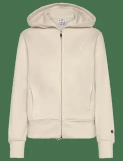 Champion Full Zip Hoodie Sweatshirt - Huvtröjor IVORY CANVAS Discount