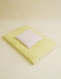 Copenhagen Colors FUTURE BABY BED LINEN - Påslakanset SOFT PINK/LT. YELLOW CORE Clearance