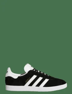 adidas Originals GAZELLE - Låga sneakers CBLACK/WHITE/GOLDMT Clearance