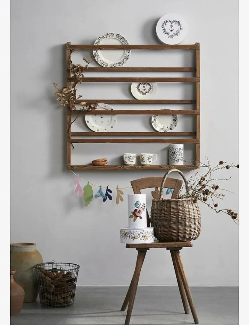 GC Cottage Förvaringsburk Ø10/Ø11 vit m. deko 2 st. - Förvaringskorgar|Rosendahl