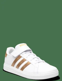 adidas Sportswear GRAND COURT 2.0 EL K - Låga sneakers FTWWHT/FTWWHT/MAGOLD Outlet