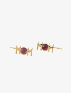 Design Letters Great Mom Ear climber (1 set of 2 pcs) - Studs örhängen PURPLE New