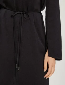 HAMMERED SATIN V NECK DRESS - Korta klänningar|Calvin Klein New