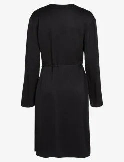 HAMMERED SATIN V NECK DRESS - Korta klänningar|Calvin Klein New