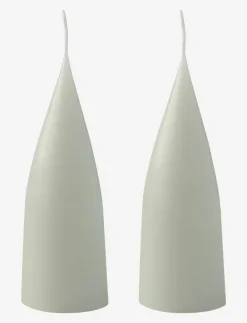 Kunstindustrien Hand Dipped Cone-Shaped Candles, 2 pack - Blockljus LIGHT RESEDA GREEN Clearance