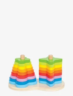 Hape Double Rainbow Stacker - Stapelbara klossar MULTI Clearance
