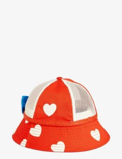 Mini Rodini Hearts aop sun hat - Solhatt RED Discount