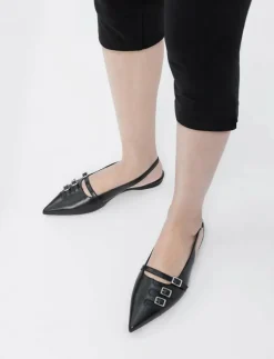 VAGABOND HERMINE - Platta slingbacks BLACK Best