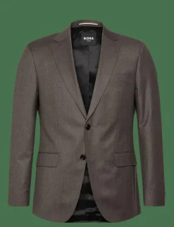 BOSS H-Huge-253 - Enkelknäppta kavajer DARK BROWN Discount