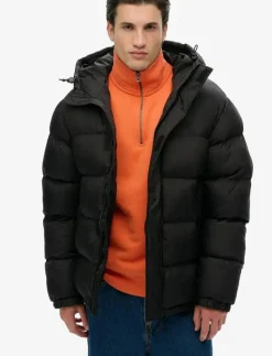 Superdry HOODED TECH PADDED JKT - Fodrade jackor BLACK Best