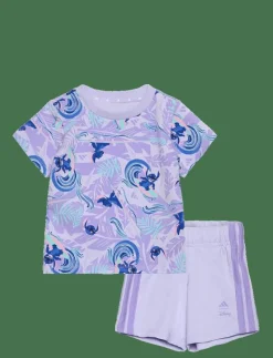 adidas Sportswear I DY LS T SET - Set med kortärmad t-shirt VIOTON/MULTCO Outlet