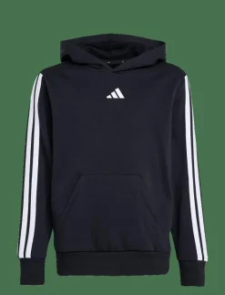 adidas Sportswear J 3S FL HD 225 - Huvtröjor BLACK/WHITE