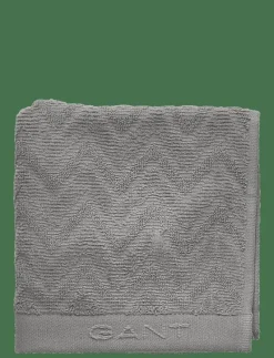 GANT JACQUARD HERRINGBONE TOWEL - Badrumstextilier CONCRETE GREY Hot