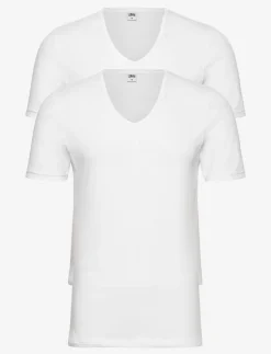 JBS 2-pack t-shirt V-neck GOTS - Kortärmad t-shirt VIT