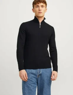 JJEEMIL KNIT HALF ZIP NOOS - Stickat|Jack & Jones Best