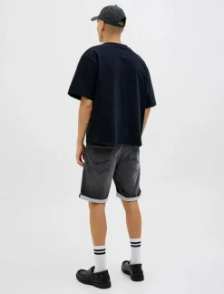 Jack & Jones JJIRICK JJICON I.K. SHORTS GE 062 SN - Jeansshorts BLACK DENIM Clearance