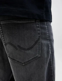 Jack & Jones JJIRICK JJICON I.K. SHORTS GE 062 SN - Jeansshorts BLACK DENIM Clearance