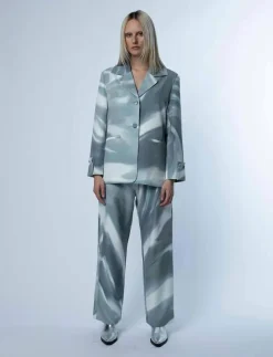 Hosbjerg Johanna Adele Blazer - Enkelknäppta kavajer SILVER SATELLITE Online