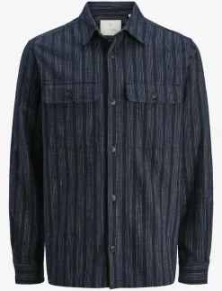Jack & Jones JPRCCRAYMOND SPRING STRIPE OVERSHIRT SN - Jackor & rockar NIGHT SKY Discount