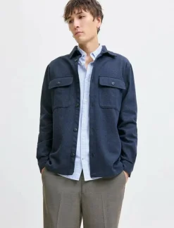 JPRRAYLE MELANGE SOLID L/S OVERSHIRT SN - Jackor & rockar|Jack & Jones Best