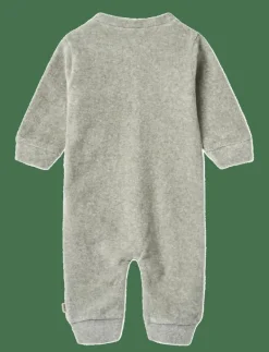 Wheat Jumpsuit L/S Avery - Långärmad bodysuit MELANGE GREY Outlet