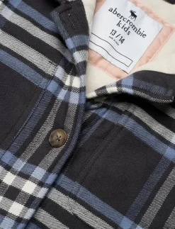 Abercrombie Kids kids GIRLS OUTERWEAR - Overshirts BLUE BLACK PLAID