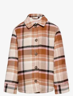 Abercrombie Kids kids GIRLS OUTERWEAR - Overshirts WARM NEUTRAL PLAID Outlet