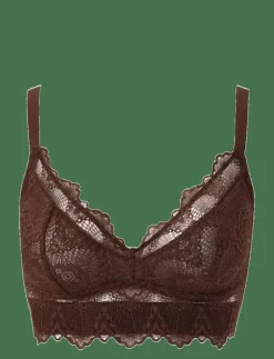 Understatement Underwear Lace Support Bra - Bralette COFFEE New