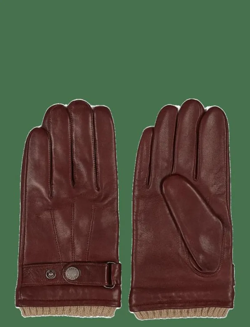 Howard London Leather Gloves Smith - Fingervantar BROWN Clearance