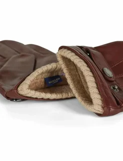 Howard London Leather Gloves Smith - Fingervantar BROWN Clearance