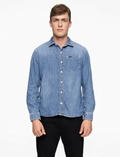 Lee Jeans LEESURE SHIRT - Jeansskjortor MID BLUE DENIM Hot