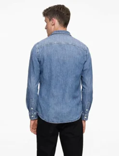 Lee Jeans LEESURE SHIRT - Jeansskjortor MID BLUE DENIM Hot