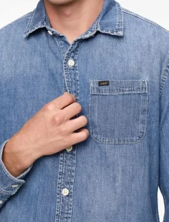Lee Jeans LEESURE SHIRT - Jeansskjortor MID BLUE DENIM Hot